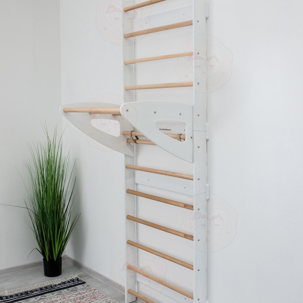 Swedish Ladder with Rope Accessories, Adjustable Climbing Wall, Toddler Climbing Gym, Montessori Play Gym, Montessori Climber