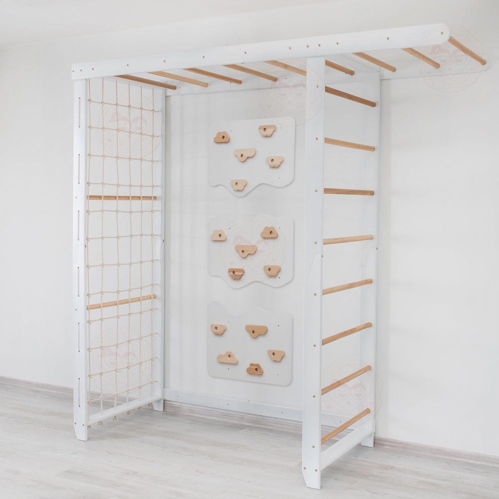 90x90" Swedish Ladder, Montessori Climbing Wall, Climb Board for Kids, Indoor Climbing Wall, Toddler Climbing Gym, Monkey Bars, Indoor Swing