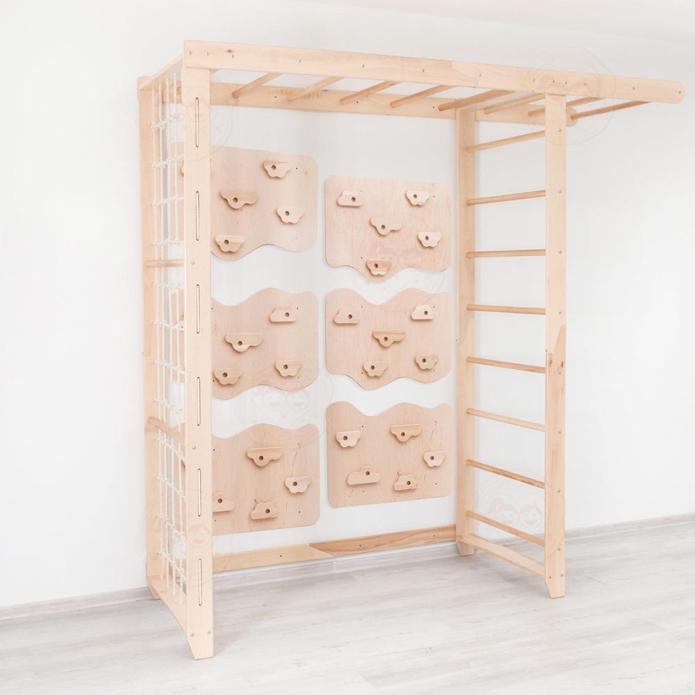 90x90" Swedish Ladder, Montessori Climbing Wall, Climb Board for Kids, Indoor Climbing Wall, Toddler Climbing Gym, Monkey Bars, Indoor Swing