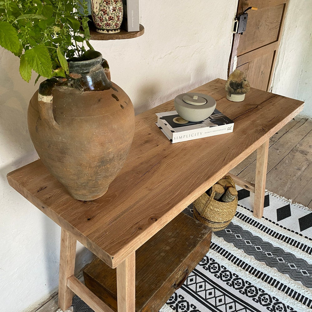 Console Table, Unique Rustic/Reclaimed Wood, Custom Farmhouse Hallway Sofa Entrway Wooden Solid Foyer Dresser Entry Table Gift for Women/Her