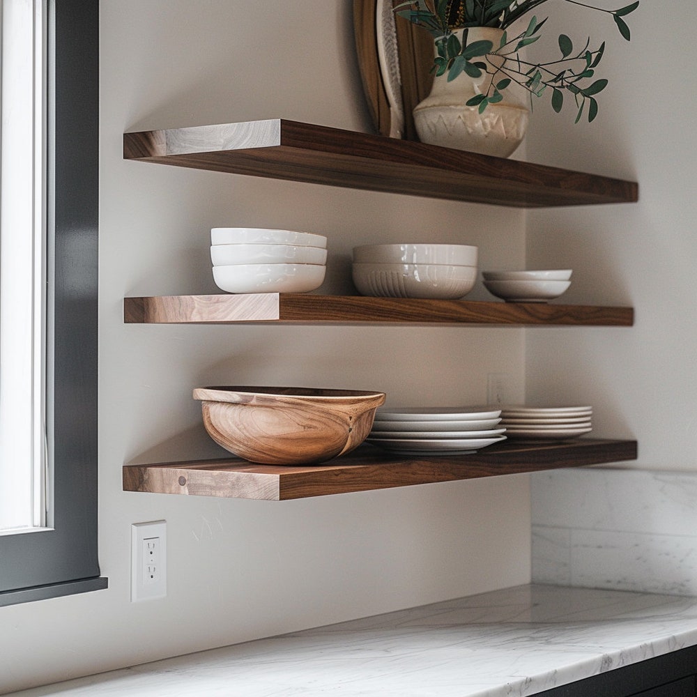 Walnut Floating Shelf, Floating Shelf, Walnut Shelf, Wooden Floating Shelf, Wood Wall Shelf, Dark Wood Shelf, Wooden Shelf