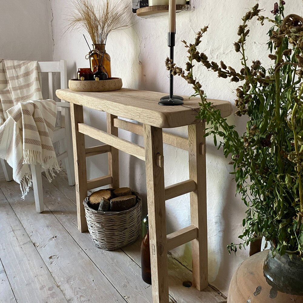 Console Table, Unique Rustic/Reclaimed Wood, Custom Farmhouse Hallway Sofa Entrway Wooden Solid Foyer Dresser Entry Table Gift for Women/Her