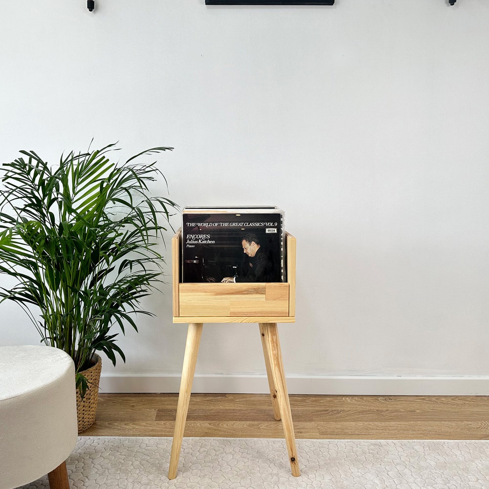 Vinyl Console, Vinyl End Table, Vinyl Cabinet, Vinyl Stand