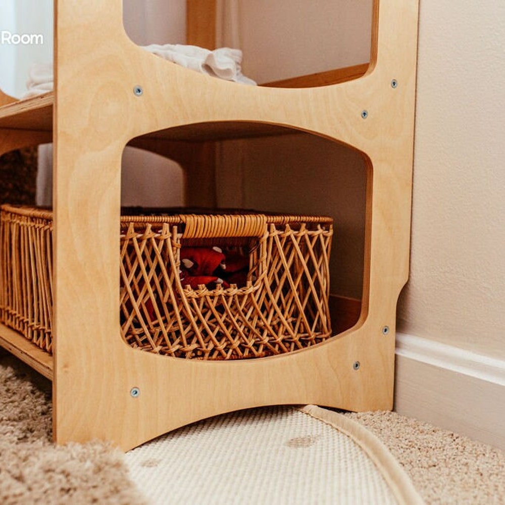Educational Montessori Inspired Shelves for Preschool Classroom, Kids bookshelf, Toddler Furniture, Playroom Storage, Open shelf unit