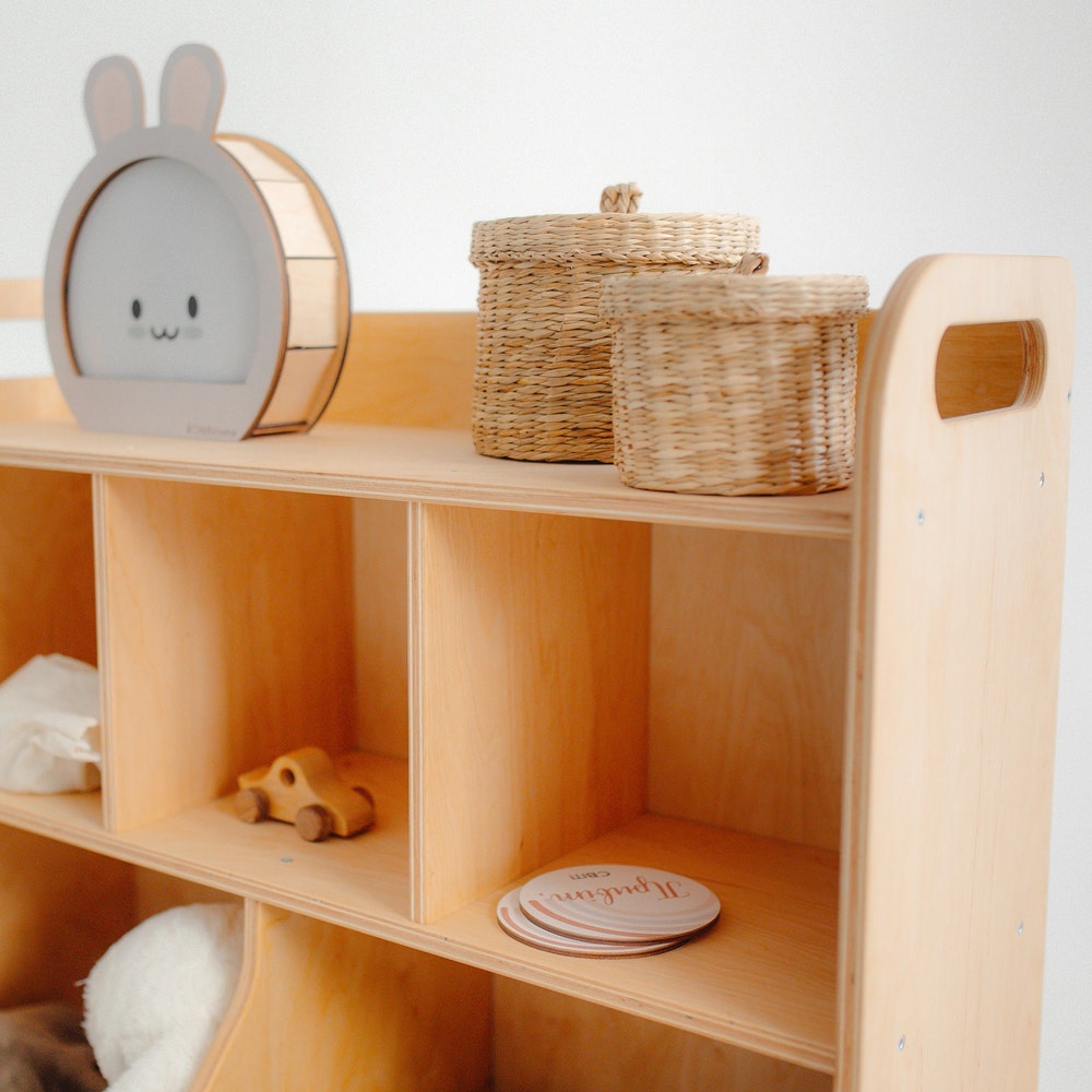 Classroom shelves, Nursery Storage, Playroom Decor, Toddler Bookshelf, Montessori furniture, Storage unit stuff, Preschool Toy display shelf