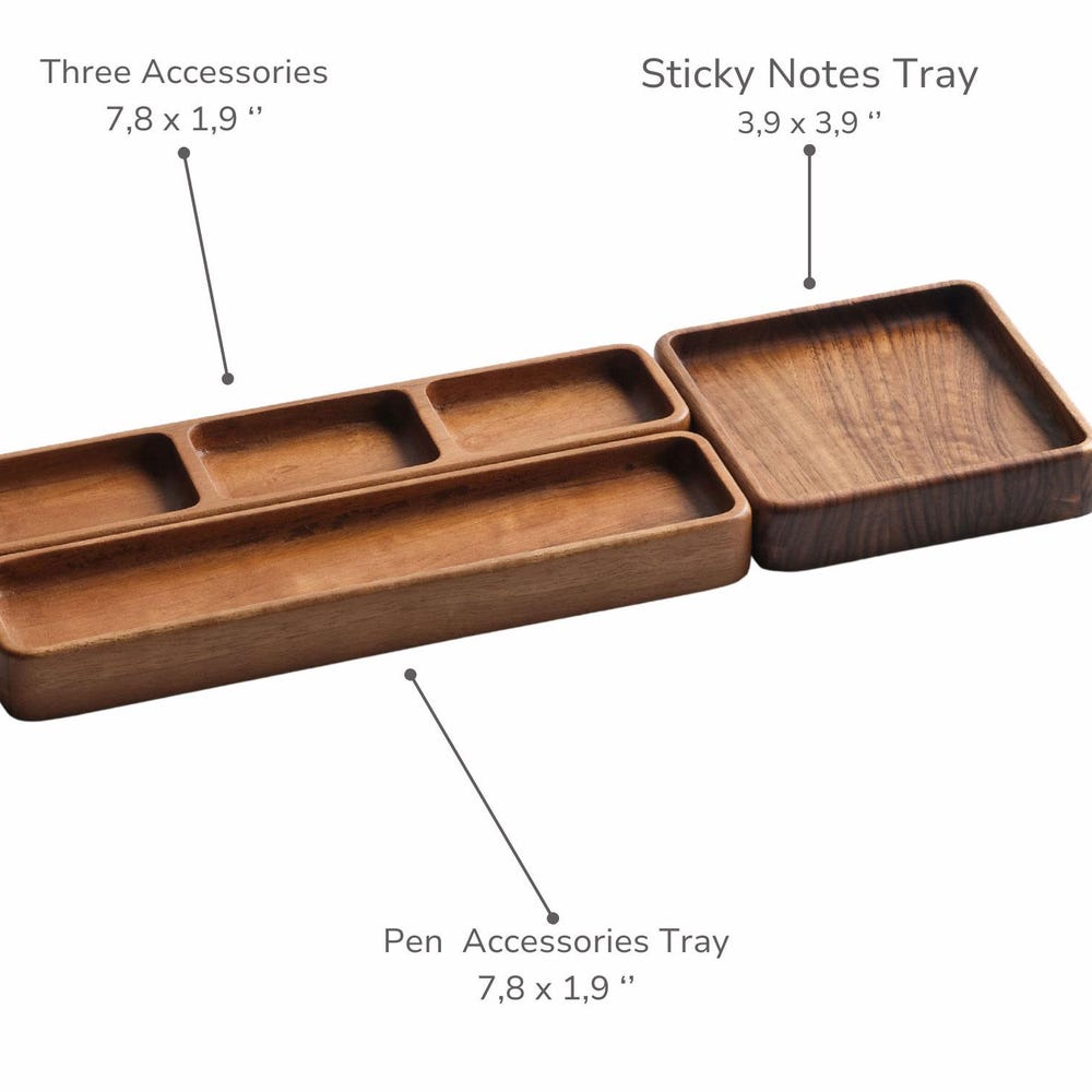 Desk Organizer Set, Notes Holder, Custom Gift, Personalized Tray
