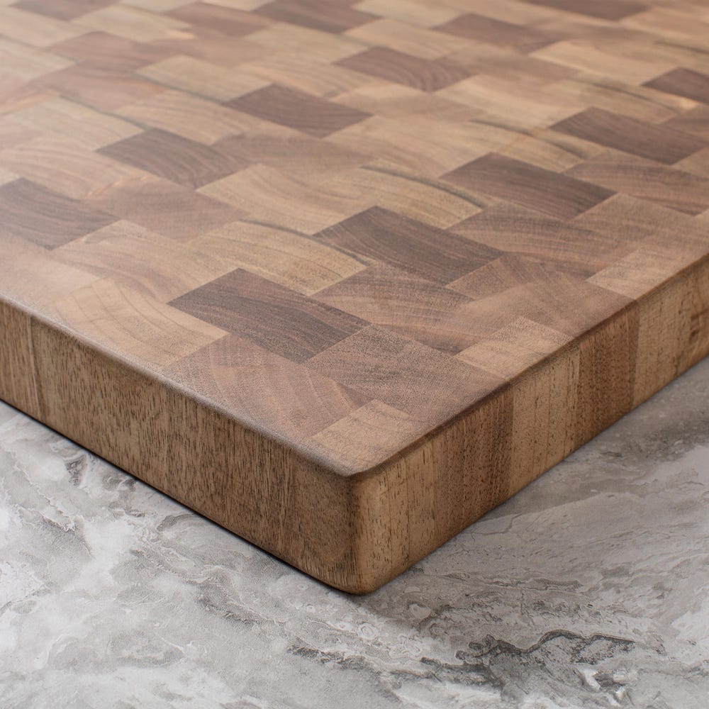 Walnut Cutting Board Double Sided, End Grain Butcher Block, Reversible Chopping Board, 1.50" and 2.00” Thickness, Mother's Day Gift