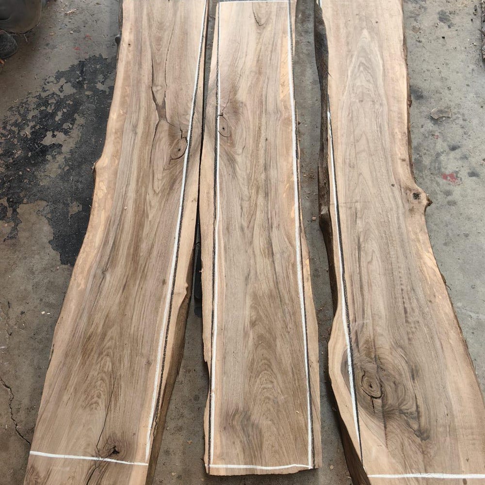 Walnut solid wood table top, live edge wooden dining table, reclaimed wood table, conference room table