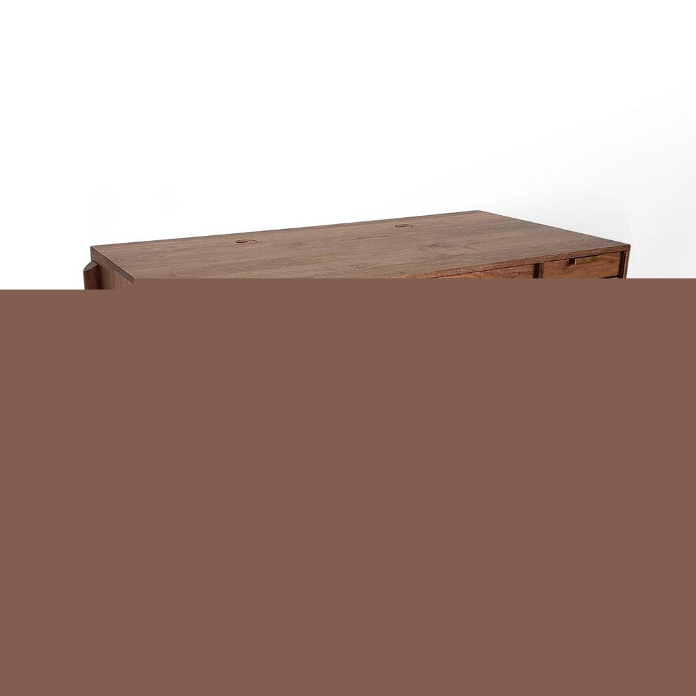 Apollo Solid Wood Executive Desk - Writing Desk, Office Computer Desk, Rustic Desk - Walnut, Cherry, Oak, and Maple Wood, Mid Century Modern