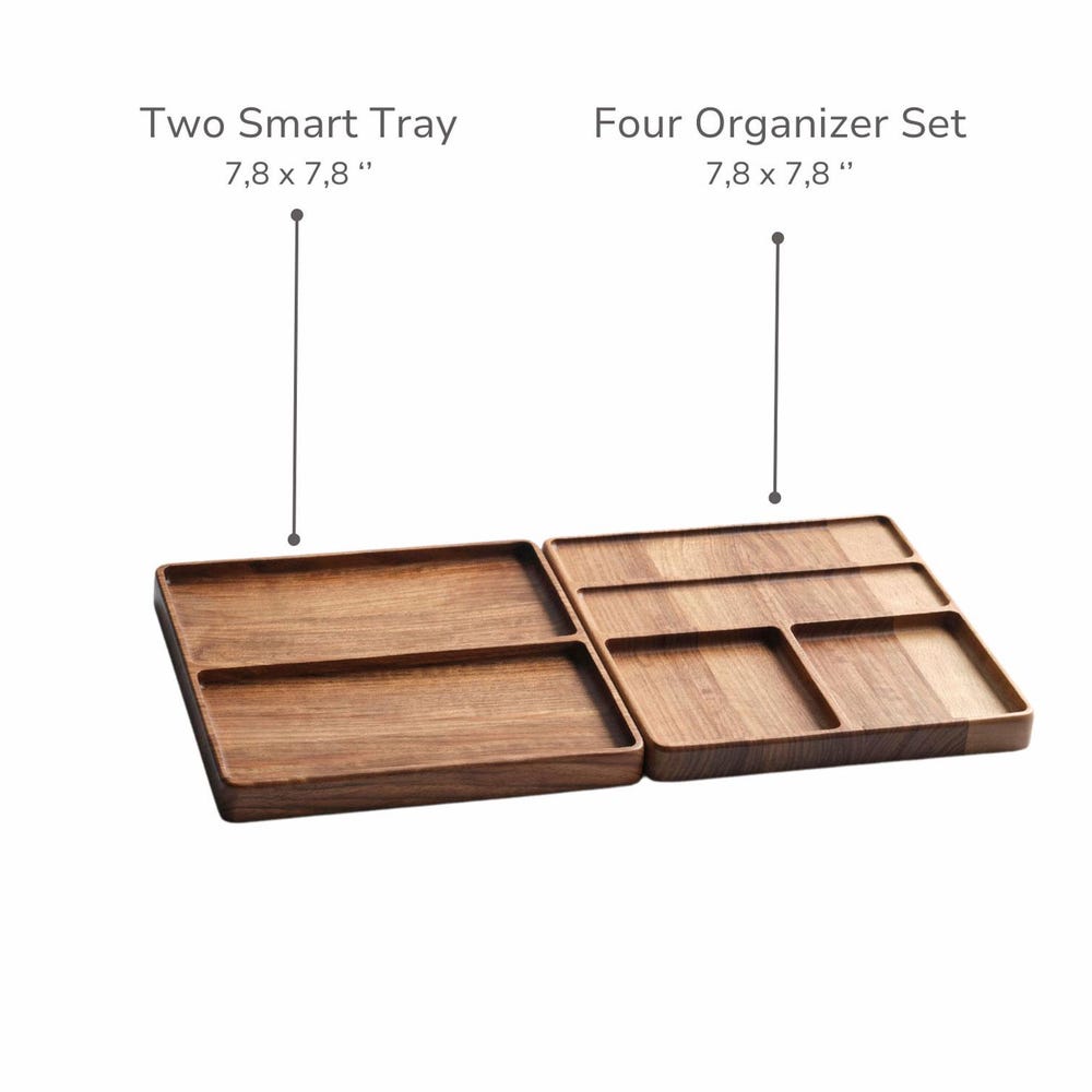 Wooden Desk Organizer Set, Organizer for Accessory Storage, Custom & Personalized Organizers