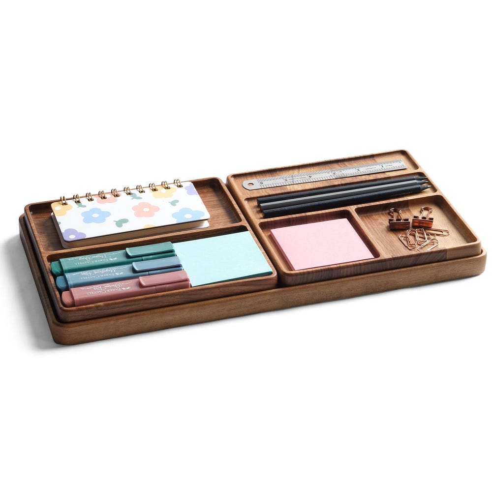 Wooden Desk Organizer Set, Organizer for Accessory Storage, Custom & Personalized Organizers