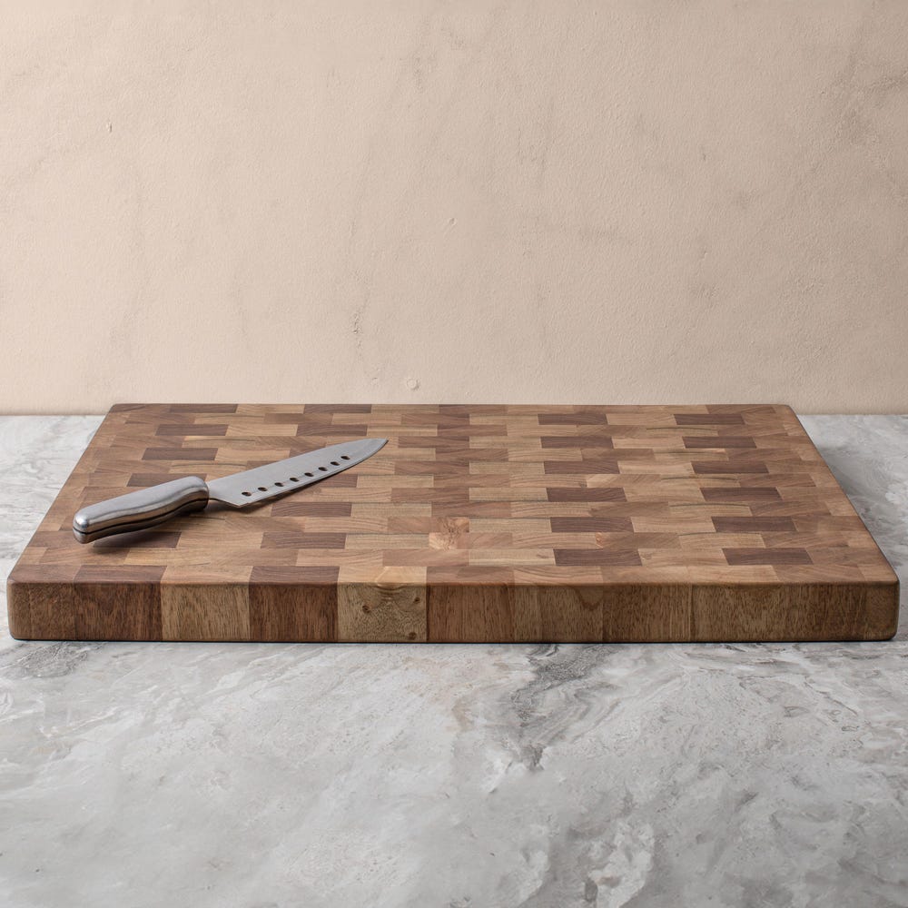 Walnut Cutting Board Double Sided, End Grain Butcher Block, Reversible Chopping Board, 1.50" and 2.00” Thickness, Mother's Day Gift