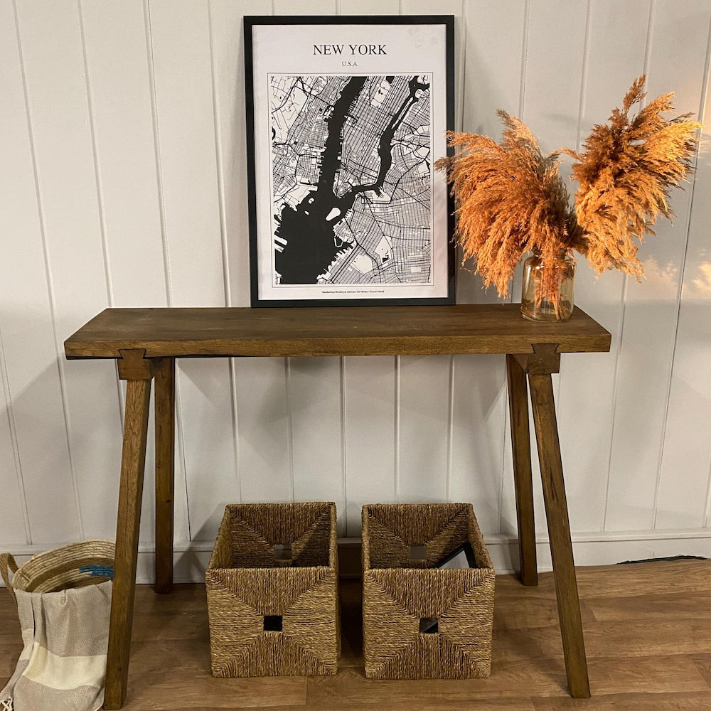 Console/sofa/Entrway table Rustic custom reclaimed Wood/Wooden/Solid/Live edge/slab luxury end/side/foyer/entry/kitchen/coffee/sehpa/ table