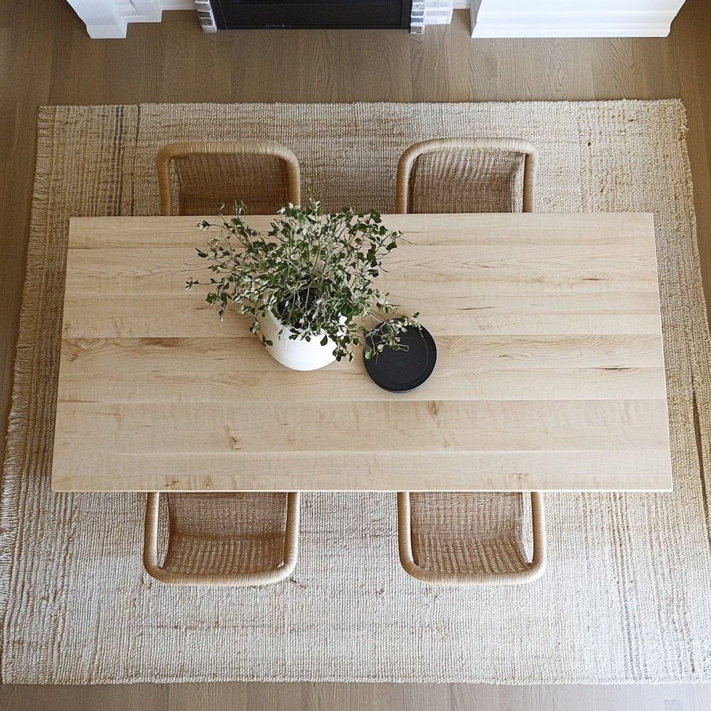 The Fox Maple Dining Table, Rustic Kitchen Table, Solid Wood, Wooden Dining Table, Mid Century, Farmhouse, Dine Table