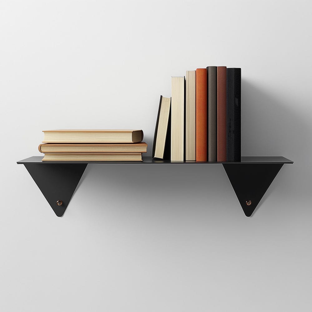 Modern Floating Shelf, Metal Modern Shelf, Black Metal Bookshelf, Modern Decor, Minimalist Decor