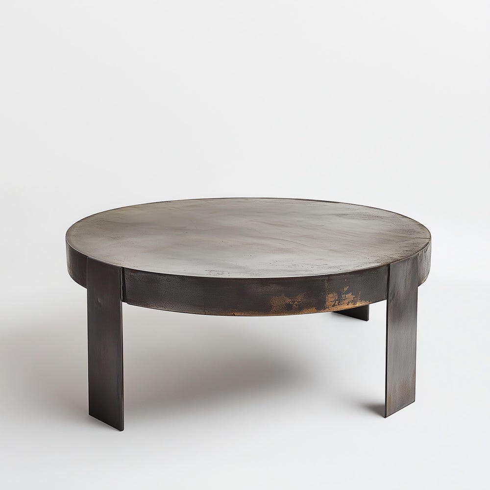 Round Metal Coffee Table, Unique Coffee Table, Central Modern Round Coffee Table