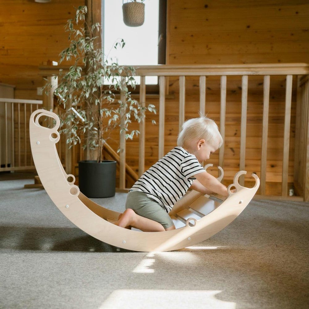 Climbing arch, climbing toy for children, rocker ramp, rocker-arch, rocker, Montessori toys, wooden rocker, climbing gym