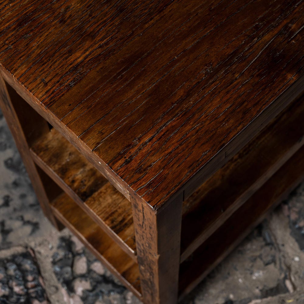Rustic Reclaimed Weathered Wood Console Table With Drawers- Solid Wood Console Table, Console Storage Table, Wood Entry Way Tables