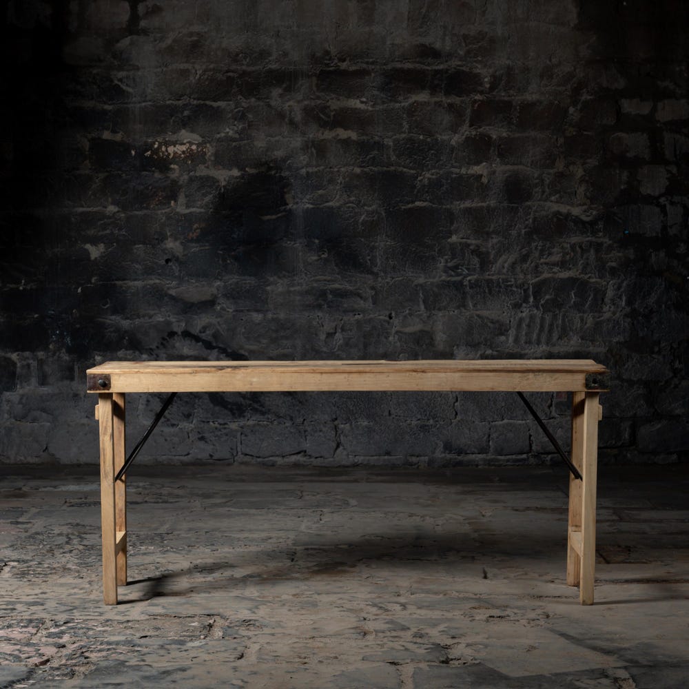 Vintage Reclaimed wood console table | Entryway console table | Antique finish folding table | Handmade Farmhouse Console Table.