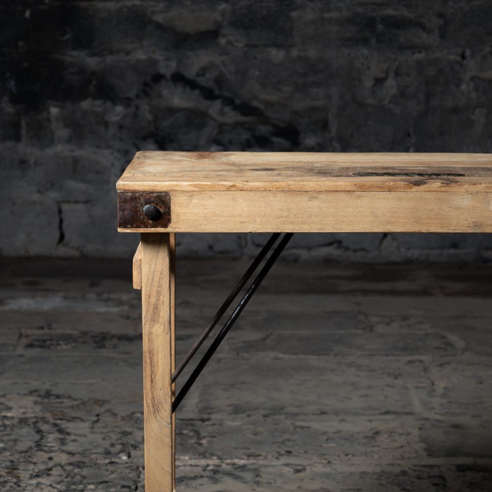 Vintage Reclaimed wood console table | Entryway console table | Antique finish folding table | Handmade Farmhouse Console Table.