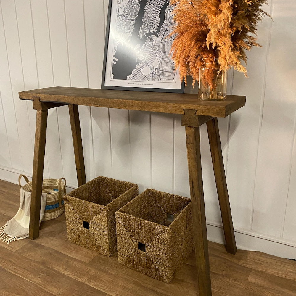 Console/sofa/Entrway table Rustic custom reclaimed Wood/Wooden/Solid/Live edge/slab luxury end/side/foyer/entry/kitchen/coffee/sehpa/ table