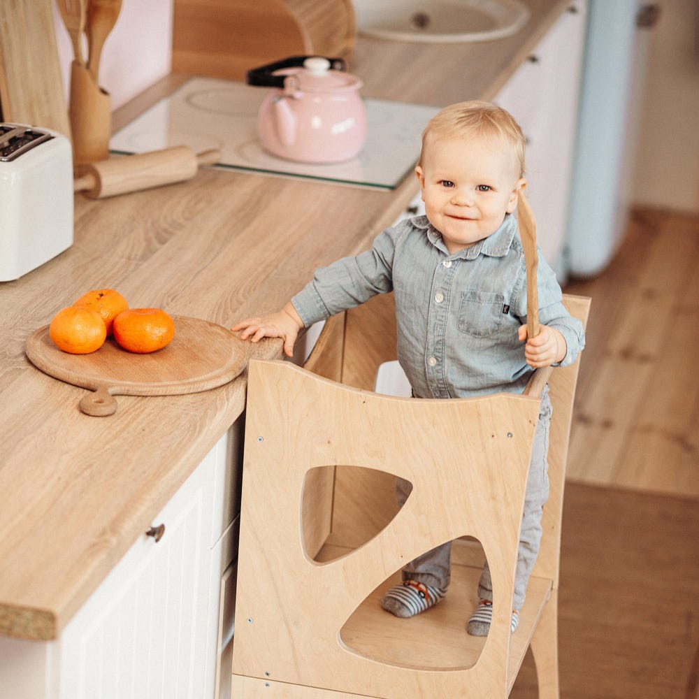 Christmas gift for 1 year old - Montessori Kitchen Tower - Convertible Learning helper - Personalize toddler chair - Montessori furniture