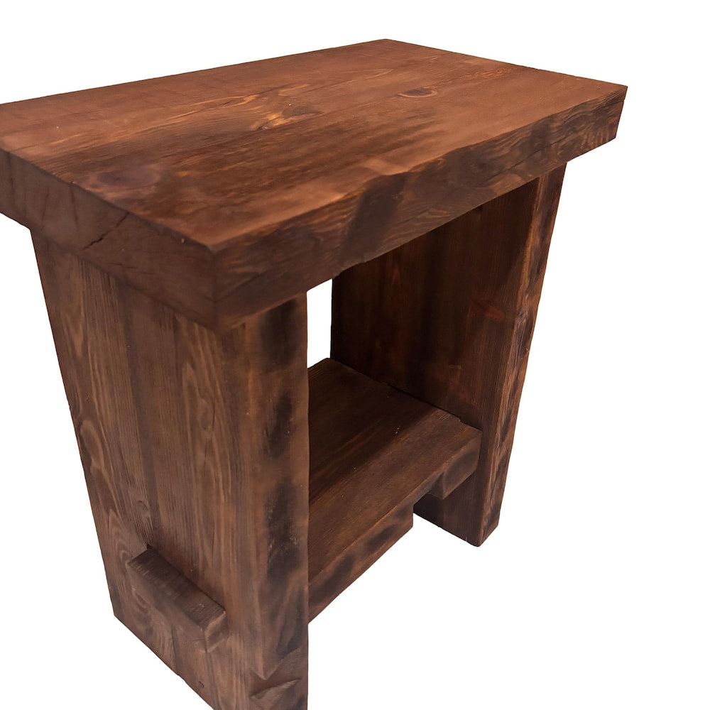 Custom Handmade Rustic Wooden Bathroom Vanity - Farmhouse Style Sink Shelf with Live Edge Reclaimed Handcrafted cabinet Wood Country Style
