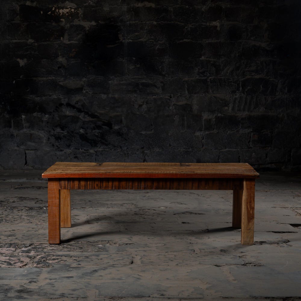 Vintage Reclaimed wood Coffee Table | Solid Wood Center Table | Antique Style Wooden Tea table | Natural Wooden Finish | Farmhouse Furniture