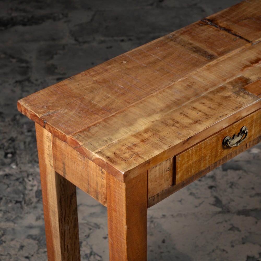 Vintage reclaimed wood console table With Drawers | Farmhouse Console table | Antique Style Finish | Vintage entryway Console with Drawers