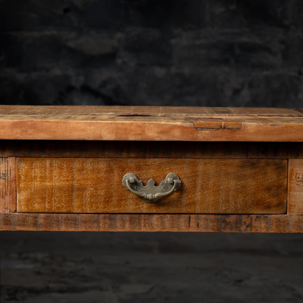 Vintage reclaimed wood console table With Drawers | Farmhouse Console table | Antique Style Finish | Vintage entryway Console with Drawers