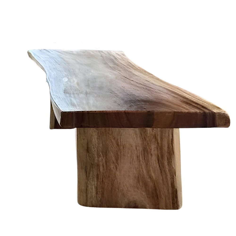 Custom Handmade Rustic Wooden Coffee Table - Farmhouse Style natural Live Edge Reclaimed Handcrafted solid rectangular wood table home decor