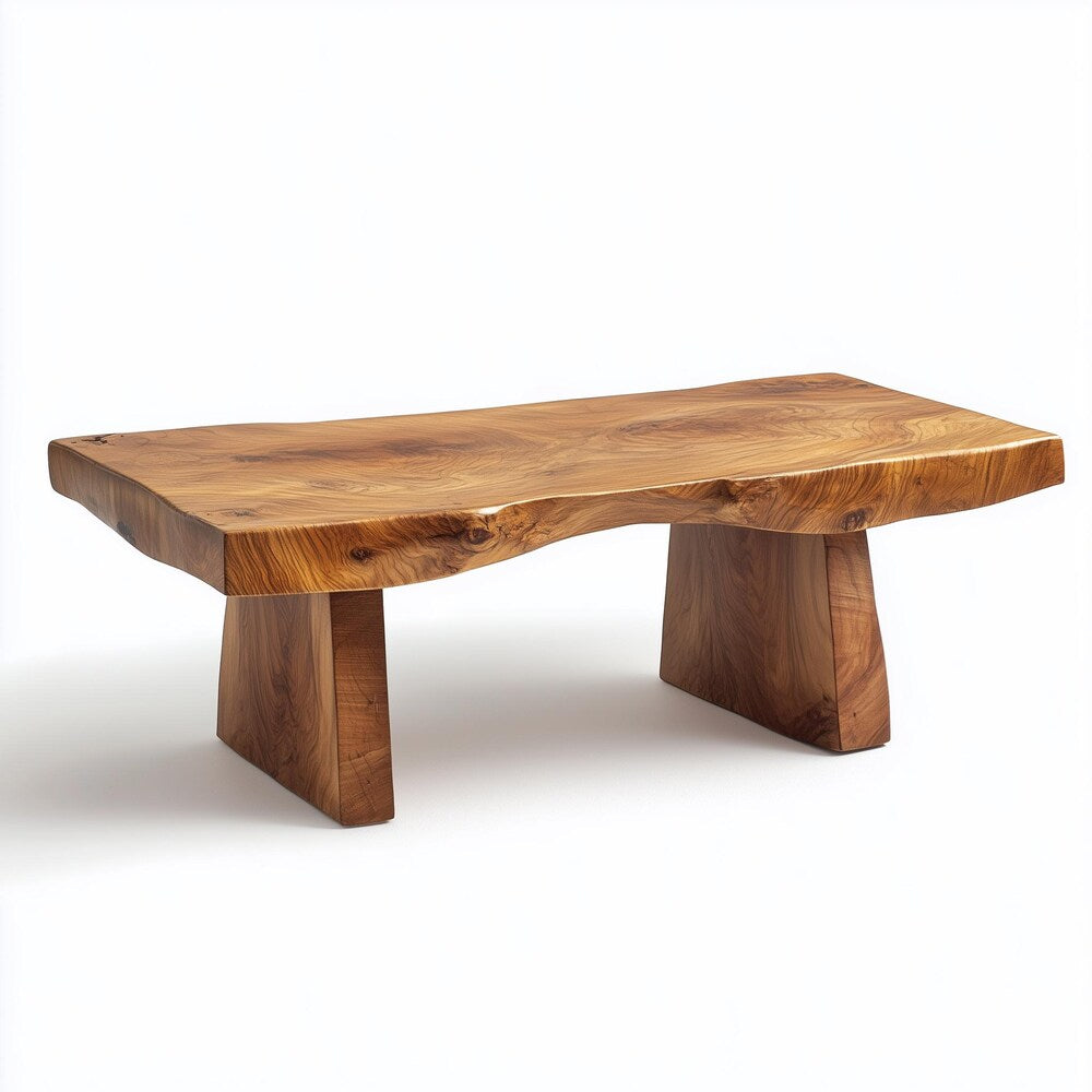 Walnut Live Edge Coffee Table, Rustic Live Edge Coffee Table, Center Wooden Coffee Table, Coffee Table