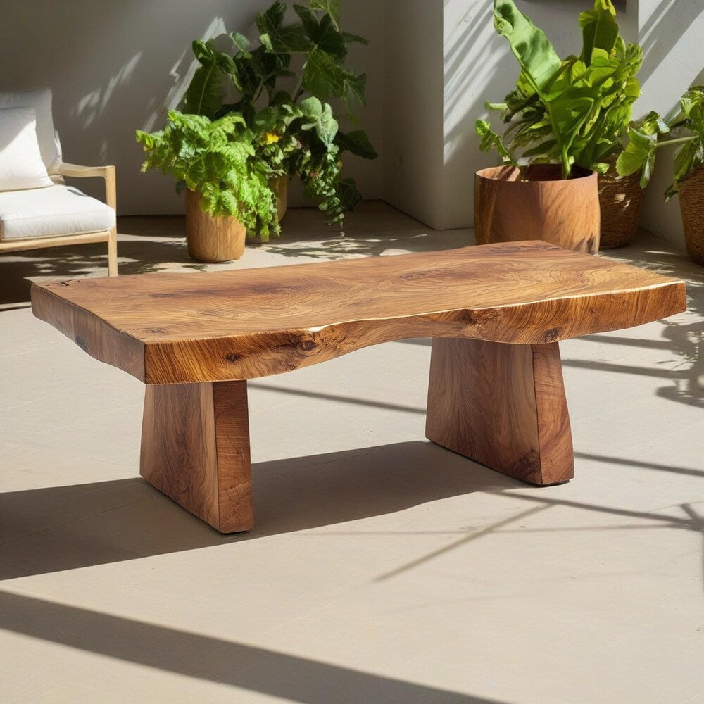 Walnut Live Edge Coffee Table, Rustic Live Edge Coffee Table, Center Wooden Coffee Table, Coffee Table