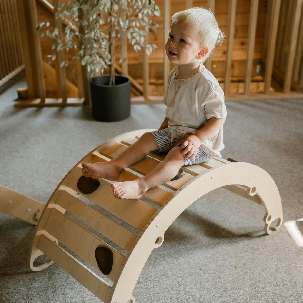 Climbing arch, climbing toy for children, rocker ramp, rocker-arch, rocker, Montessori toys, wooden rocker, climbing gym