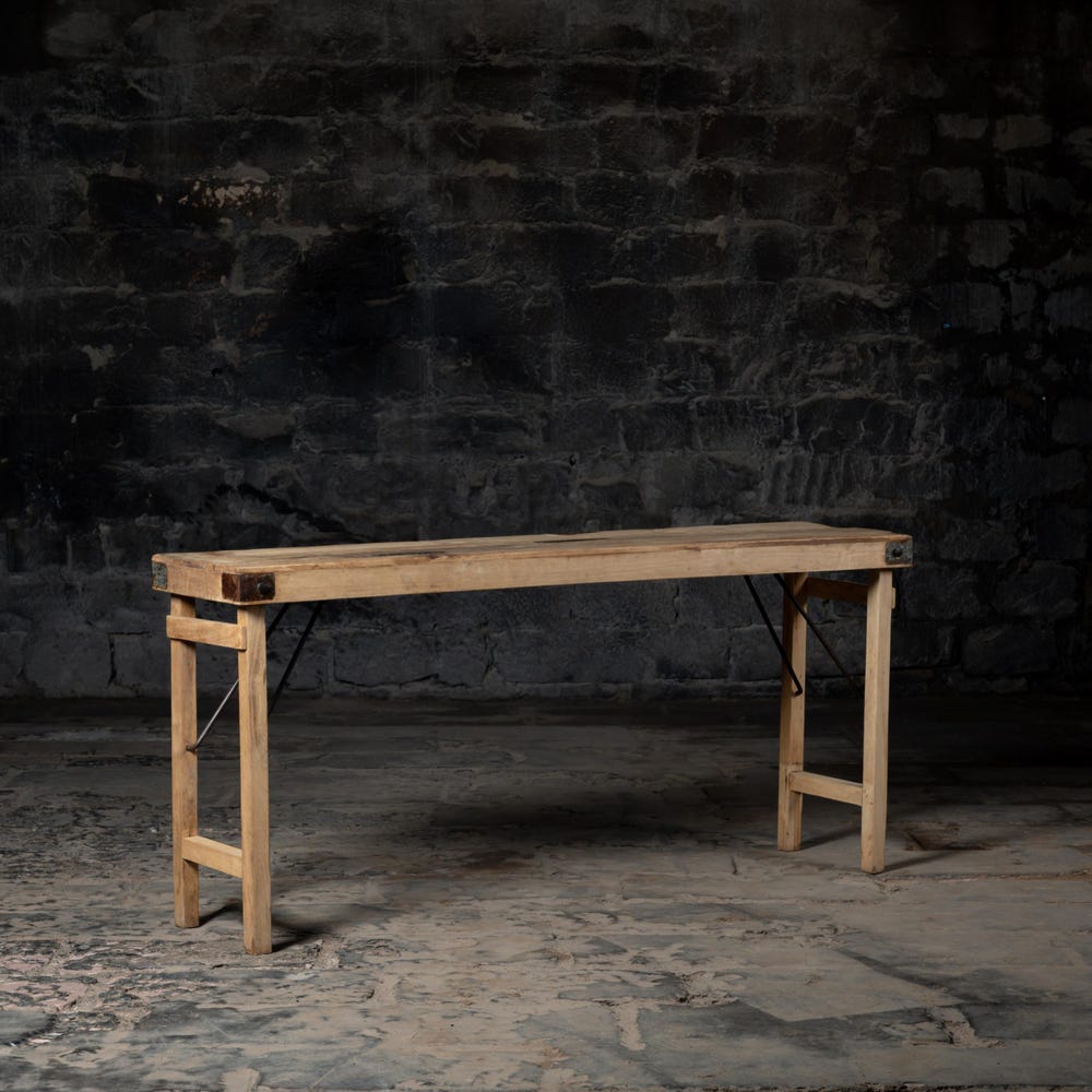 Vintage Reclaimed wood console table | Entryway console table | Antique finish folding table | Handmade Farmhouse Console Table.