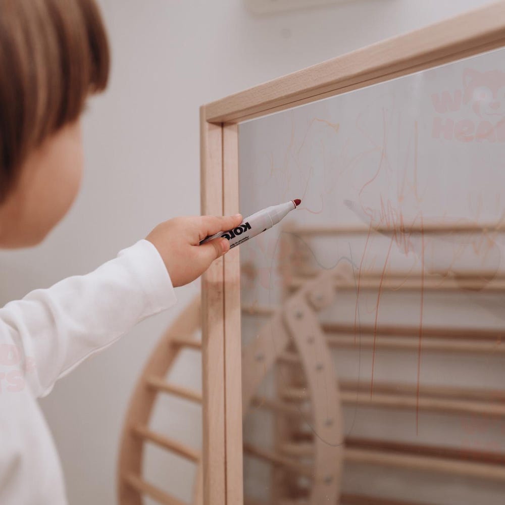 Acrylic Paint Stand for Kids, Double Sided Indoor Easel, Acrylic Toddler Art Easel, Wipe Off Easel, Art Display, Free Standing Art Board