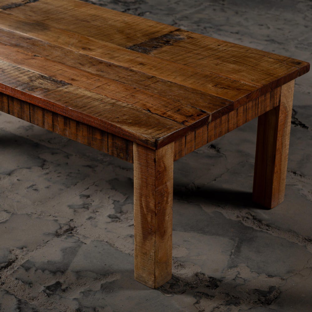 Vintage Reclaimed wood Coffee Table | Solid Wood Center Table | Antique Style Wooden Tea table | Natural Wooden Finish | Farmhouse Furniture