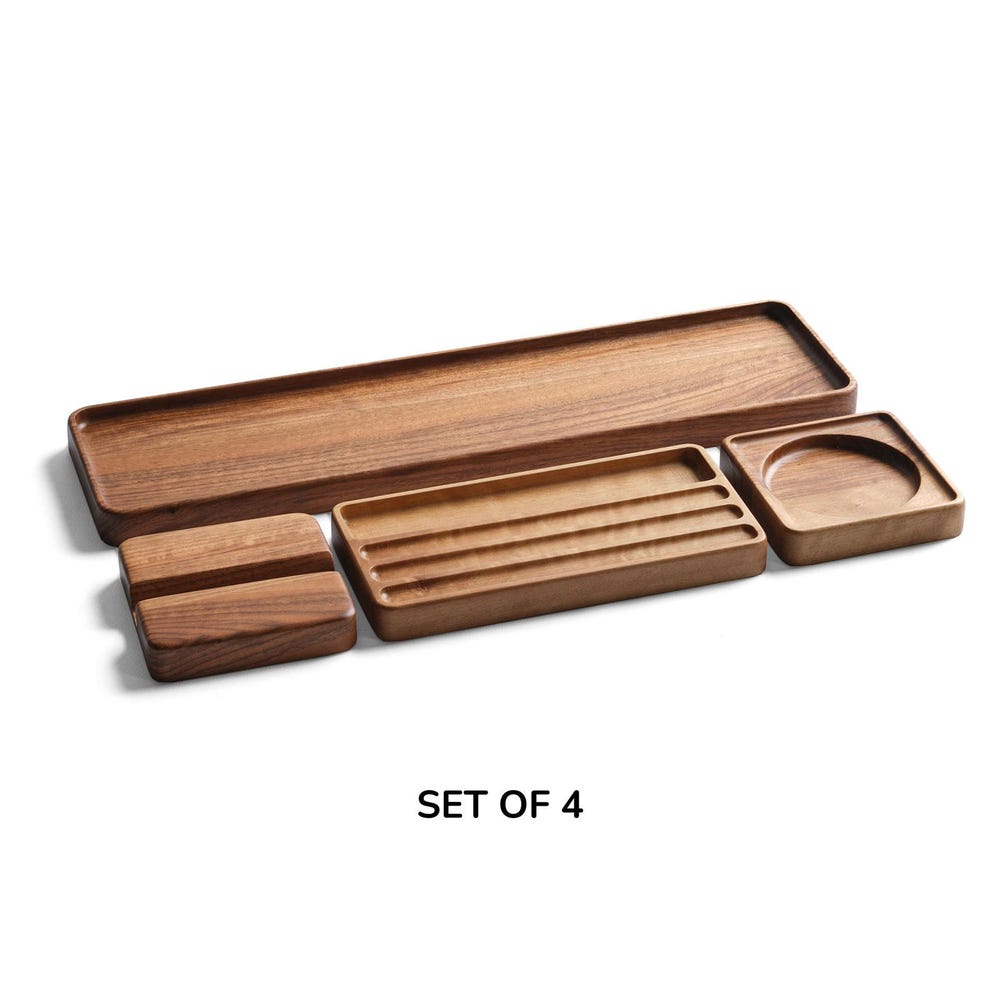 Wood Desk Organizer Set, Phone Stand, Customizable & Personalized Organizers
