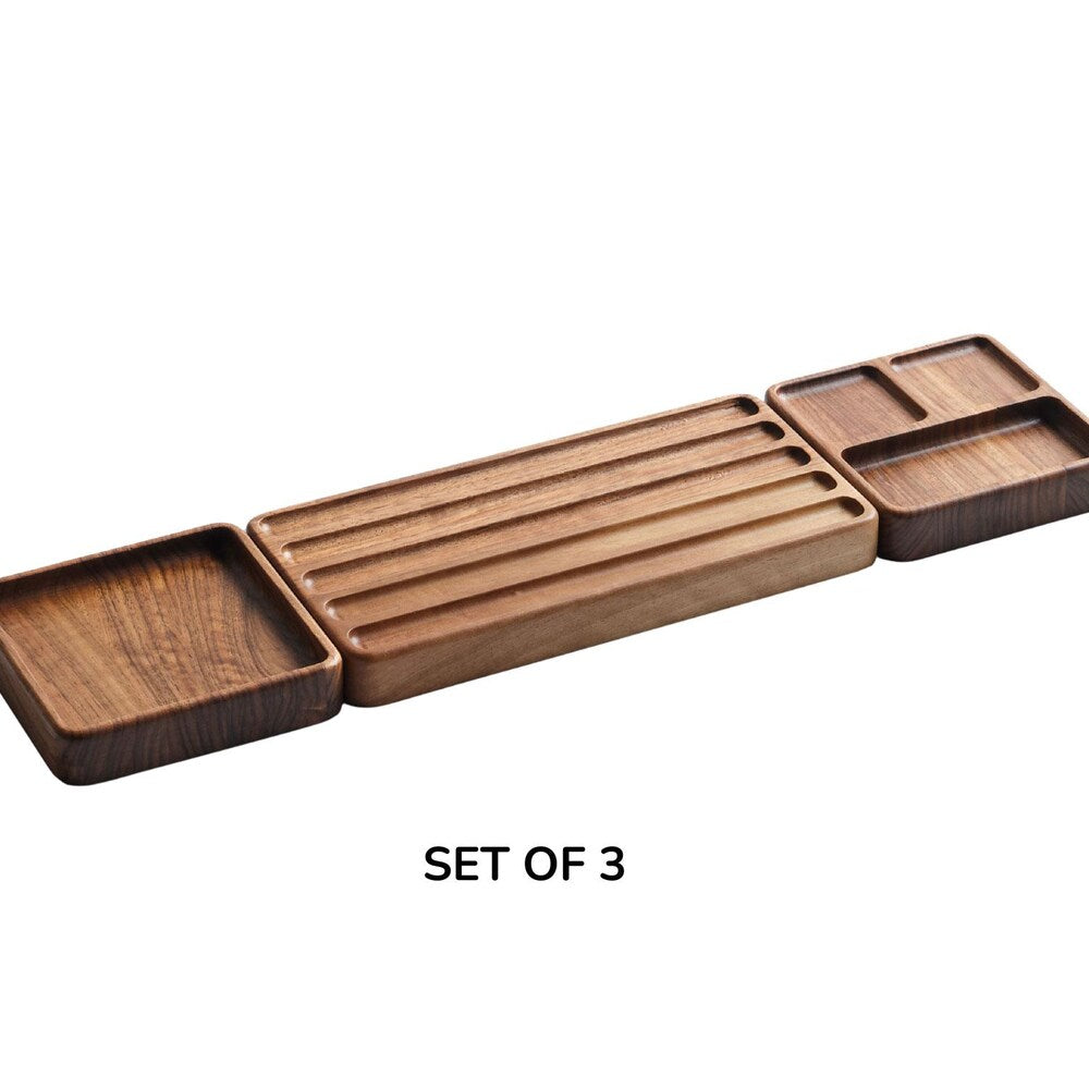 Custom Wood Desk Organizer Set with Note Tray – Personalized Wooden Office Accessories & Gift for Men, Women, Boss or Coworkers