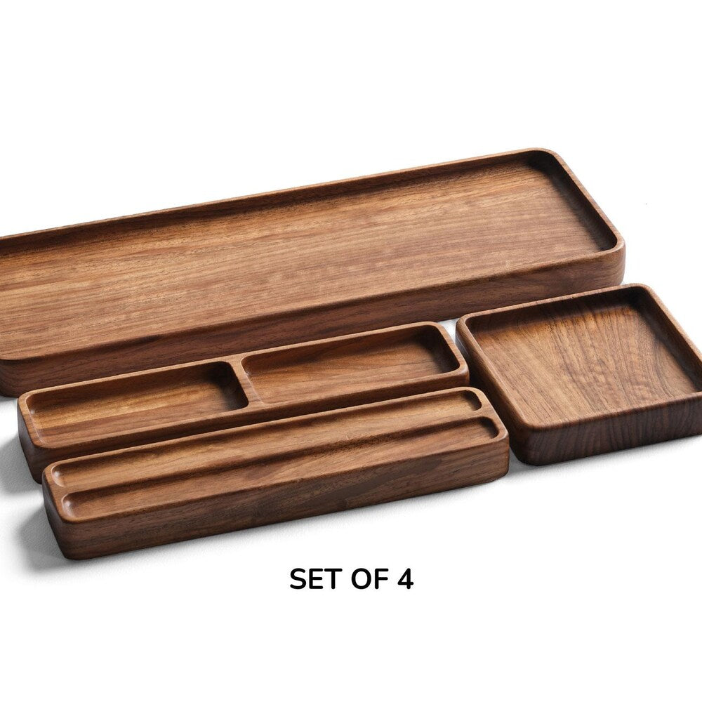 Wood Desk Organizer Set, Organizer for Accessory Storage, Custom & Personalized Organizers, Notes Tray, Gift