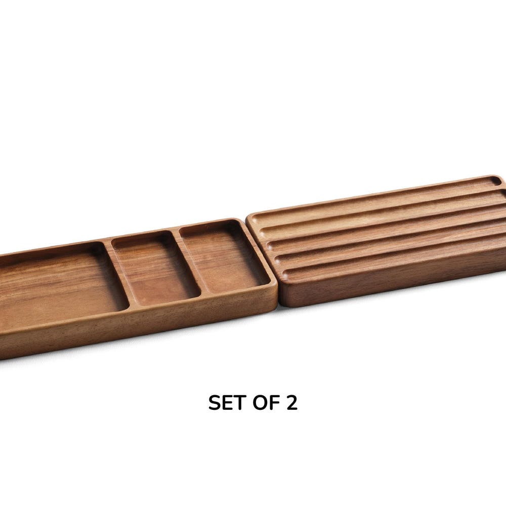 Wooden Desk Organizer Set, Wood Notes Tray, Personalizable Organizer, Minimalist Design
