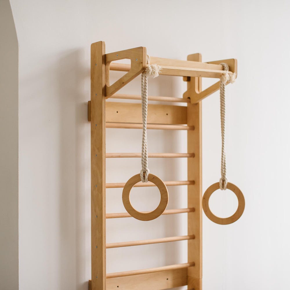 Climbing Wall for Toddler Indoor playground, Nursery kids gym, Montessori furniture, Wooden Swedish Ladder, Balancing toy, Climber and slide