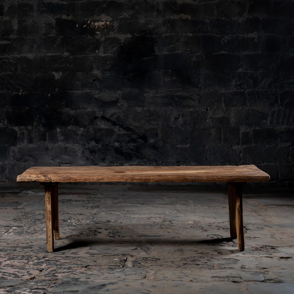 Vintage Arc Style Coffee Table | Reclaimed wood Coffee Table | Rustic Farmhouse Outdoor Garden Coffee Table | Natural Rustic Finish.
