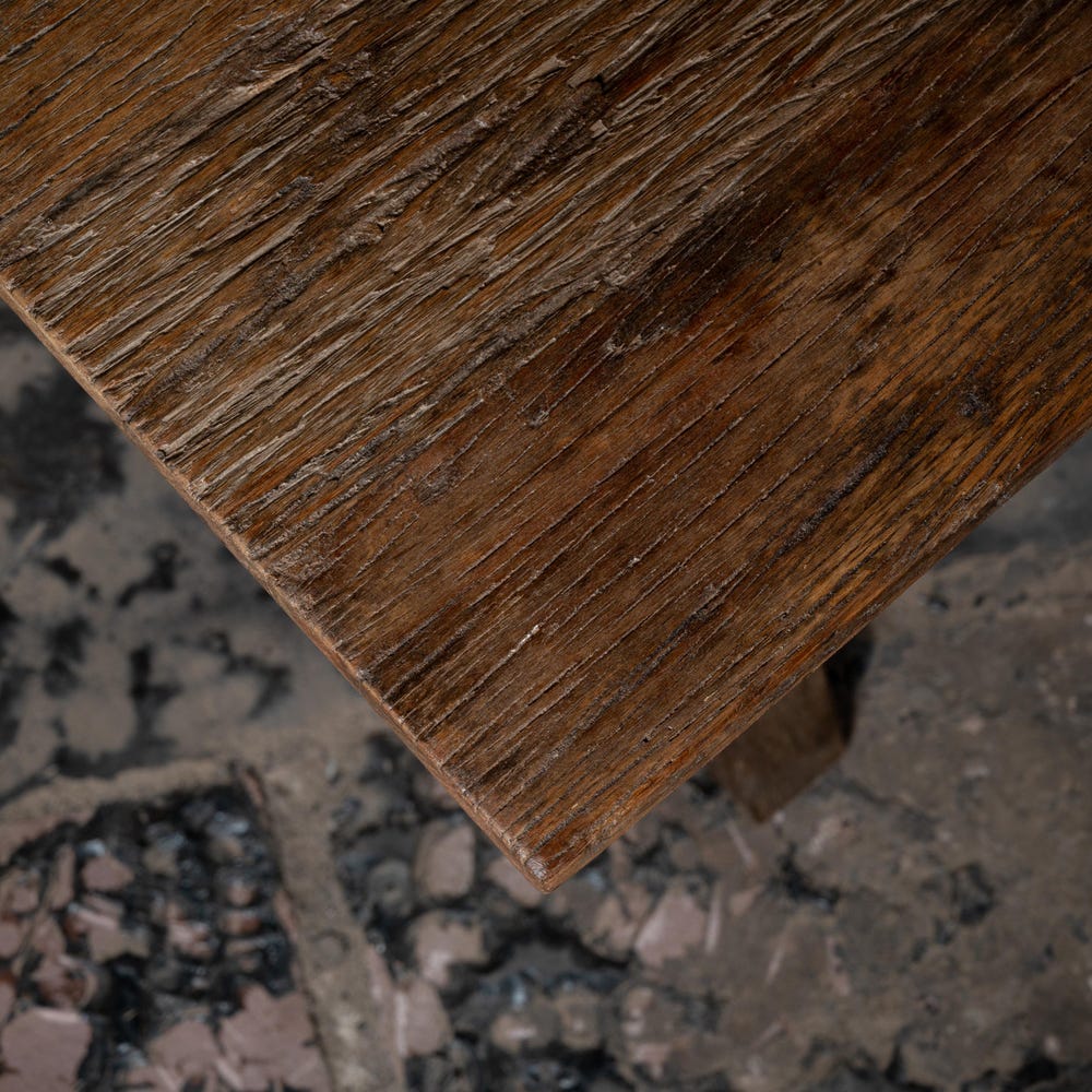 Vintage Reclaimed weathered wood Entryway console table | Rustic Bleach Finish Long Height Old Wooden End Table | Old Rustic Wooden Table