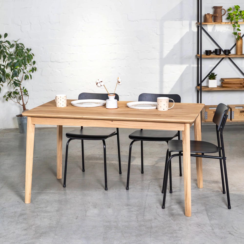 Wooden Dining Table Oulu Solid Oak Wooden Unique Dining Table Elegant Handmade Furniture Farmhouse Oak Solid Wooden Dining Room Table