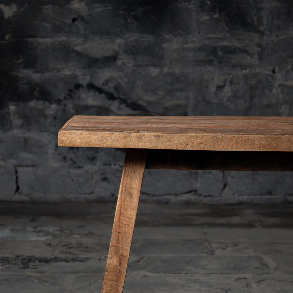 Vintage Reclaimed wood Console table With shelf | Rustic farmhouse Sleeper/Barn wood Console table | Easily Customisable in Size and Finish