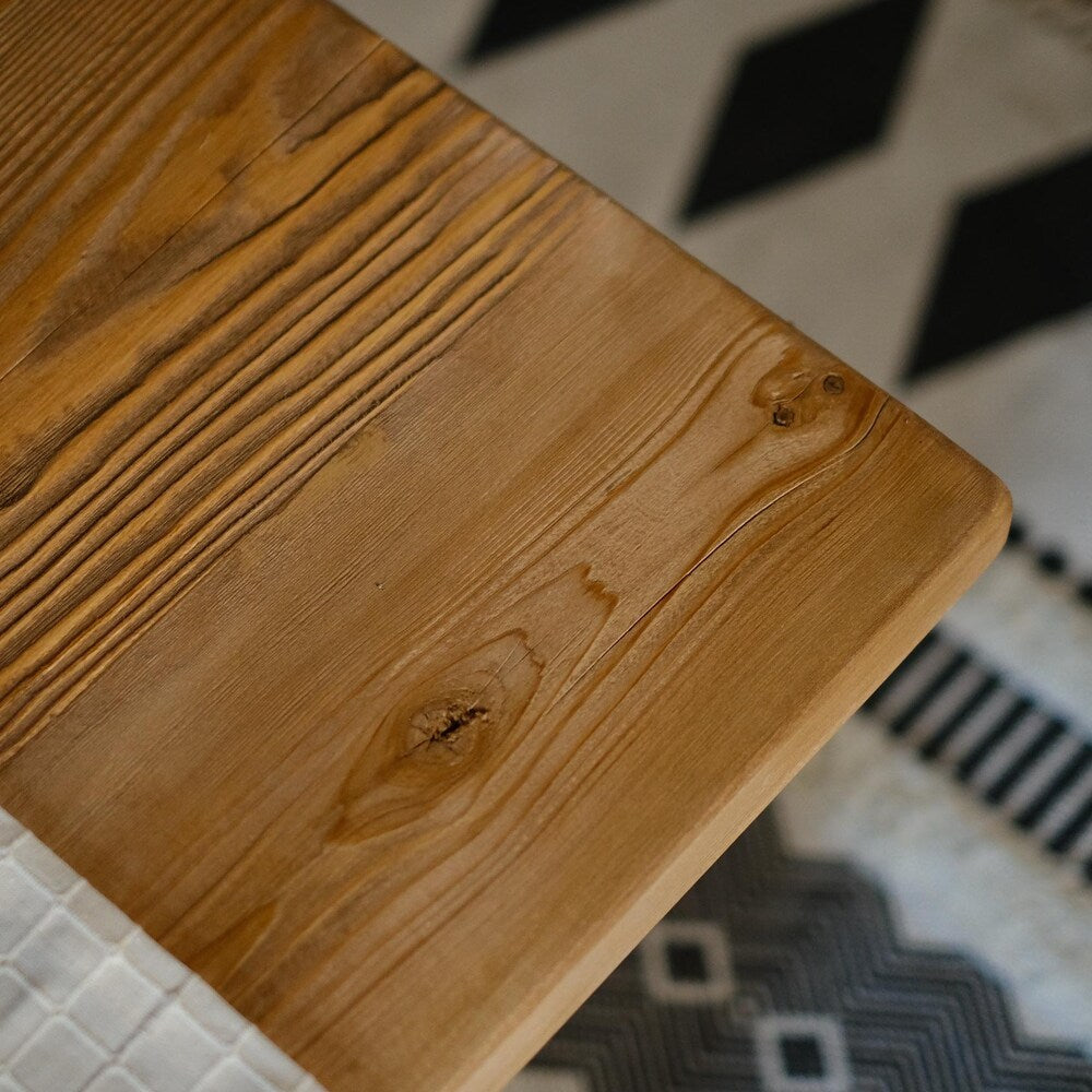 Rustic Wooden Coffee Table for Living Room, Handmade Mid Century Live Edge Table Brown Farmhouse Unique Solid Modern Side Tables