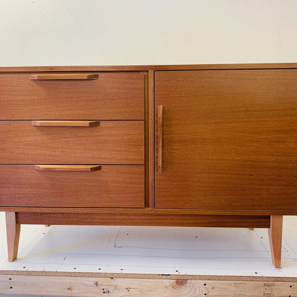 48" Bespoke Bathroom Vanity Cabinet - Right Offset Single Sink, 1 Door, 3 Drawers - For  Home Build or Remodel