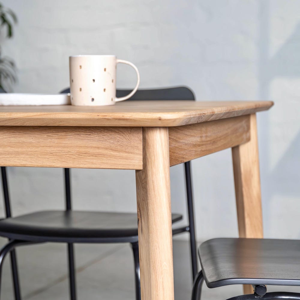 Wooden Dining Table Oulu Solid Oak Wooden Unique Dining Table Elegant Handmade Furniture Farmhouse Oak Solid Wooden Dining Room Table
