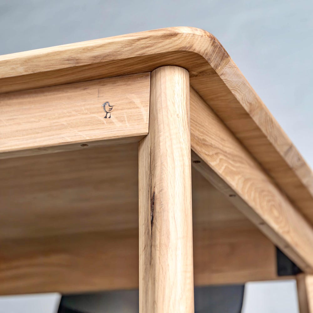 Wooden Dining Table Oulu Solid Oak Wooden Unique Dining Table Elegant Handmade Furniture Farmhouse Oak Solid Wooden Dining Room Table